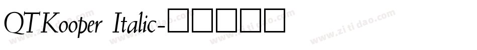 QTKooper Italic字体转换